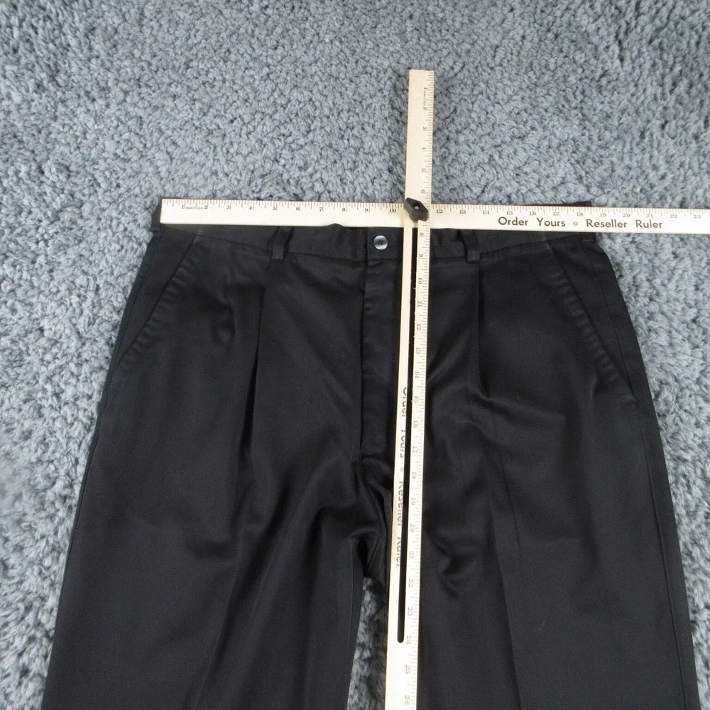 Nike Pants Mens 38x32 Black Pleated Cuffed Golf Chino 37x30.5*